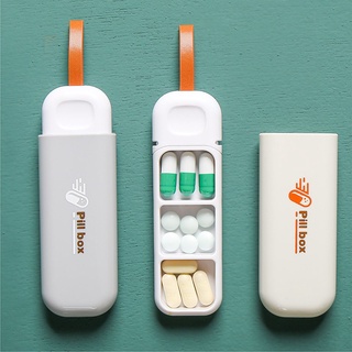 3 rejillas portátil mini dispensador de tabletas caja de pastillas para medicina