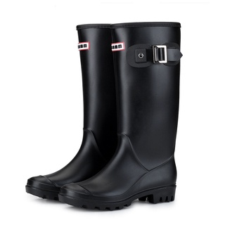 La moda impermeable zapatos de lluvia de las mujeres adultos botas altas hebilla tubo largo zapatos de agua Martin botas botas de nieve botas de locomotora botas