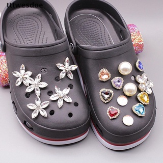 CHARMS * tttwesdoe* 1pc croc zapato encantos diamantes de imitación jibz accesorios de zapatos decoración para croc kid zapato venta caliente