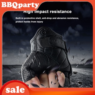 <Bbqparty> guantes de motocicleta negros/protección de nudillos/guantes de medio dedo/portátiles para ciclismo
