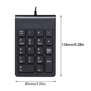 amp* Mini Digital 18-key Numeric Keypad Numpad Number Pad Keyboard for Accounting Teller Laptop Tablets (2)