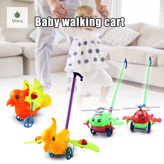 Baby Learning Walker Toddler Toys Walking Learning Cartoon Cart Push Toy
