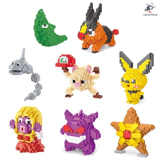 Pokémon Ladrillo Juguetes Modelo De Dibujos Animados Coleccionables Lego Compatible Con Bloques De Construcción De La Colección Para Los Fans Del Juego Ventilador De Anime