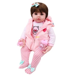Youn 19in realista Reborn muñeca de silicona suave vinilo recién nacido bebés niña princesa realista juguete hecho a mano regalos para niños