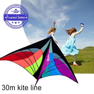 Clásico Triángulo Color Cometa Gran Tamaño De Una Sola Línea Con De Tabla Kite Cola P4F3 Caliente