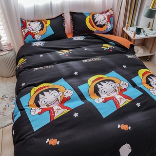 personalizado de dibujos animados de una pieza ropa de cama de 3 cuatro piezas conjunto de 1,5 m funda de edredón niños estudiante dormitorio cama sábana de tres piezas se