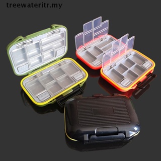 Nuevo^*^ 12 compartimentos señuelos de pesca con mosca caja de gancho impermeable de plástico de almacenamiento de aparejos caja [treewateritr]
