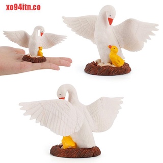 【xo94itn】Farm Simulation Chicken Duck Goose animal model Bonsai figurin (3)