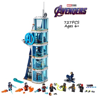 Marvel lego compatible vengadores torre batalla con minifiguras construcción blcoks para niños juguetes