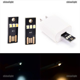 [Shine] 1/3 piezas mini lámpara portátil usb power 3 led touch dimmer de luz blanca pura/cálida [LT]
