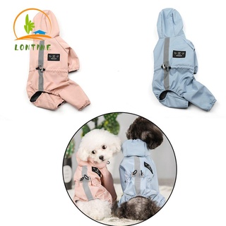 Lontime mascotas suministros mascota mono Chamarra transpirable con capucha perro impermeable ropa al aire libre impermeable protector solar reflectante PU/Multicolor (1)