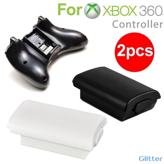 ❤ 2Pcs AA Battery Back Cover Case Shell Pack For Xbox 360 Wireless Controller-Substituição proteção Fácil de instalar e remover GLITTER