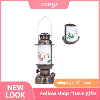 Congz Christmas LED Light Lantern Xmas Santa Claus Desktop Lamp Ornament Decor Gifts