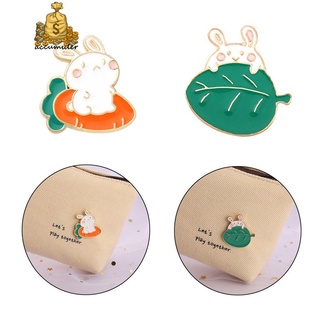 accumuler regalo de dibujos animados broche de hoja de aleación broche esmalte pin mochila zanahoria accesorios de moda telas conejo insignia diy decoración
