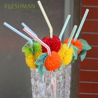 FLESHMAN Plastic Straws Straw Fruit Drinking Party 50PCS/Lot Paper Multicolor Theme Decoration Cocktail/Multicolor