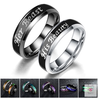 pareja anillos de boda para amantes letras anillo de titanio anillos de acero joyería de compromiso