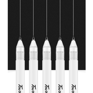 Rhs en línea 6PCS mm bolígrafos de Gel blanco punta punta fina pluma de tinta de Gel para diseño de ilustración papel negro dibujo boceto plumas (3)