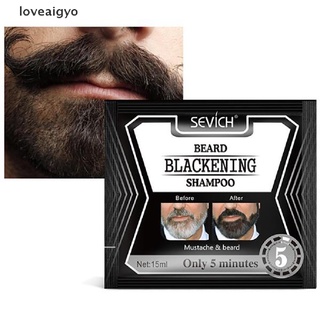 loveaigyo 5mins 15ml ennegrecimiento barba champú tinte barba en negro colorear gris eliminación co