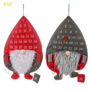 enc navidad adviento calendario de cuenta atrás sueco gnome santa casa árbol de navidad decoración colgante (1)
