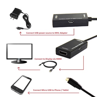 [alg] cable adaptador micro usb 2.0 a hdmi hdtv tv hd para celular samsung lg s7 [adorelovegood] (8)