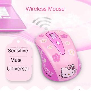 Hello Kitty ratón inalámbrico de computadora 2.4G USB óptico silencio inalámbrico Gaming Mouse 1600DPI para niñas oficina PC portátil Mini ratones (1)