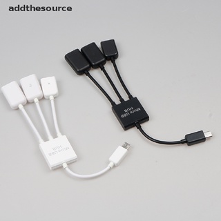 [Addthesource] 3 in 1 Micro USB Power Supply Charging Host OTG Hub Cable Adapter Distributor HGDX