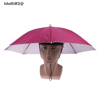 bbdfdf2@ 1pc Foldable Umbrella Hat Fishing Hiking Camping Beach Headwear Sun Cap Head Hat *New
