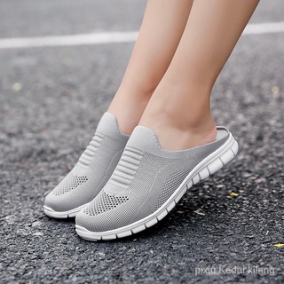 Gran tamaño de malla transpirable de las mujeres deslizamiento en zapatos casuales ligero suela tejida superior al aire libre zapatos de caminar tamaño 35-42 sgxW