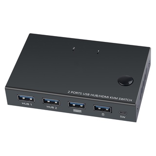 HDMI KVM Switch Button Switcher USB Port With Cable Computer Accessory For Monitor Keyboard Mouse