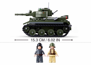Compatible Lego bloques de tanque juguetes DIY ensamblar la segunda guerra mundial tanque modelo bloques juguetes educativos para niños (8)