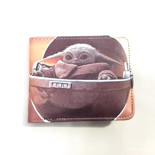 Anime Wallet Star Wars Master Yoda Short Wallet Students Leather Wallet (8)