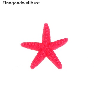 fbco 6 unids/set colorido pequeño estrella de mar diy artesanía acuario micro paisaje decoraciones caliente