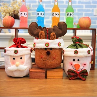 feliz navidad santa claus muñeco de nieve reno caramelo bolsa de navidad fiesta decoración bolsas de regalo