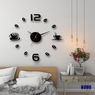 Reloj De pared 3d De autoadhesivo con diseño De Arte moderno Diy Para decoración del hogar/oficina/habitación