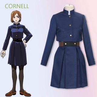 CORNELL Fashion Anime Clothing Kugisaki Nobara Coat Cosplay Costume Set Short Skirt Women Jujutsu Kaisen Waist Bag Party Uniform