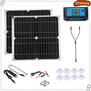 Solar Panel Kit 300W 18V Monocrystalline Maintainer + Cable for RV Boat Home