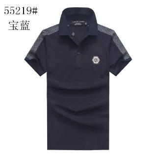 Philipp Plein Polo de algodón Polo de Golf camisas Spot hombres camisetas masculinas camisas de los hombres de manga corta Slim Casual camisa