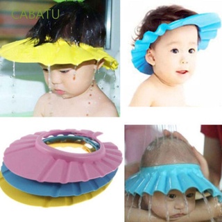 CABATU 1Pcs lavado escudo de pelo suave gorro de ducha sombrero nuevo bebé ajustable niños champú baño Multicolor (1)