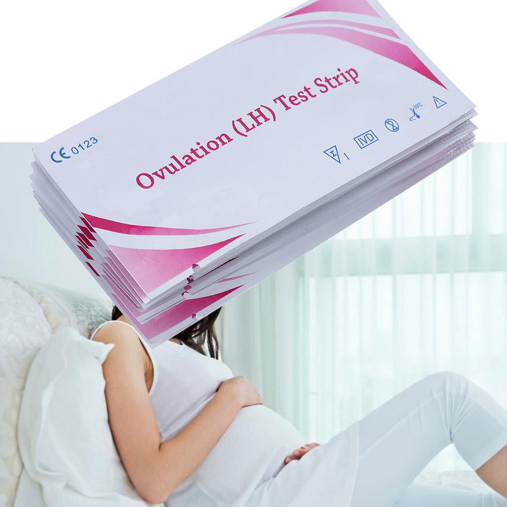 bmai tiras de prueba de ovulación lh de 10 piezas, prueba de ovulación precisa de seguimiento, puntuación de alta sensibilidad para las mujeres, h (1)