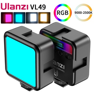 ⏩ Ulanzi VL49 RGB Video Light for Photography 2000mAh LED Panel Video Camera Lamp Vlog Fill Light Live Luminaire