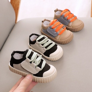 Niños bebé de suela suave zapatos de lona masculino1-2-3Toddler zapatos de bebé-año de edad antideslizante niños forma de galleta zapatos