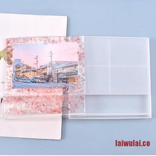 WULAI cuadrado marco de fotos molde de silicona DIY artesanía decorativo cristal epoxi resina molde