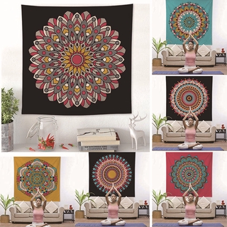 Nuevo tapiz de Mandala indio para colgar en la pared, arena, playa, manta, tienda de campaña, colchón de viaje, bohemio, almohadilla de dormir, tapices cuadrados, colores brillantes