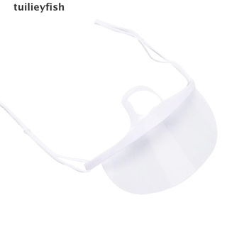 tuilieyfish reused transparente anti-niebla anti-saliva boca escudo plástico cubierta de boca co