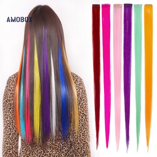 [A-Sex] Women Synthetic Hair Long Straight Multi Colors Extension Hairpiece Party Wig