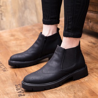 llegada hombre zip boot masculino cuero botas de negocios botas de los hombres botas chelsea tobillo botas (1)