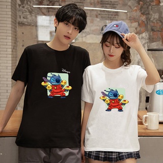 Stitch pareja camisa camisetas Unisex mujeres hombres camisetas gráficas Tops 5813