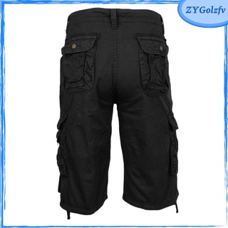 Pantalones Cortos Casuales Para Hombre Army Cargo Holgados De Bolsillo (4)