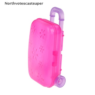 northvotescastsuper miniatura caja de equipaje transparente maleta de viaje para decoración de casa de muñecas nvcs (6)