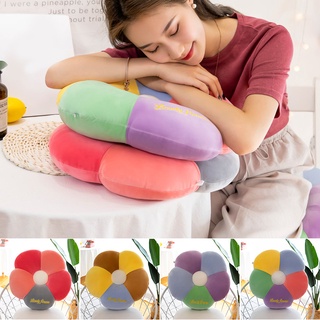 almohadas de felpa con forma de flor/almohada de felpa colorida para asiento redondo/decoración del hogar